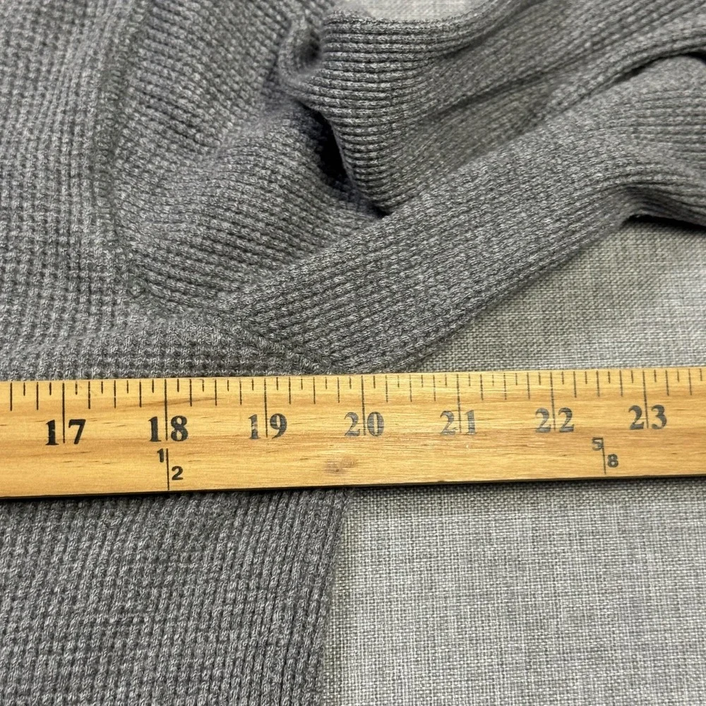 Polo Ralph Lauren Thermal Waffle Knit Hoodie Mens Small Gray Pullover Cotton